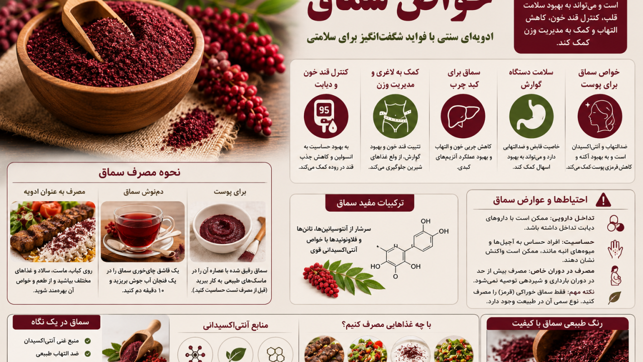 خواص سماق و تأثیرات آن بر روی