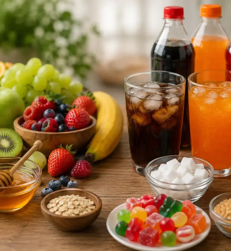 تفاوت فروکتوز طبیعی با قند افز