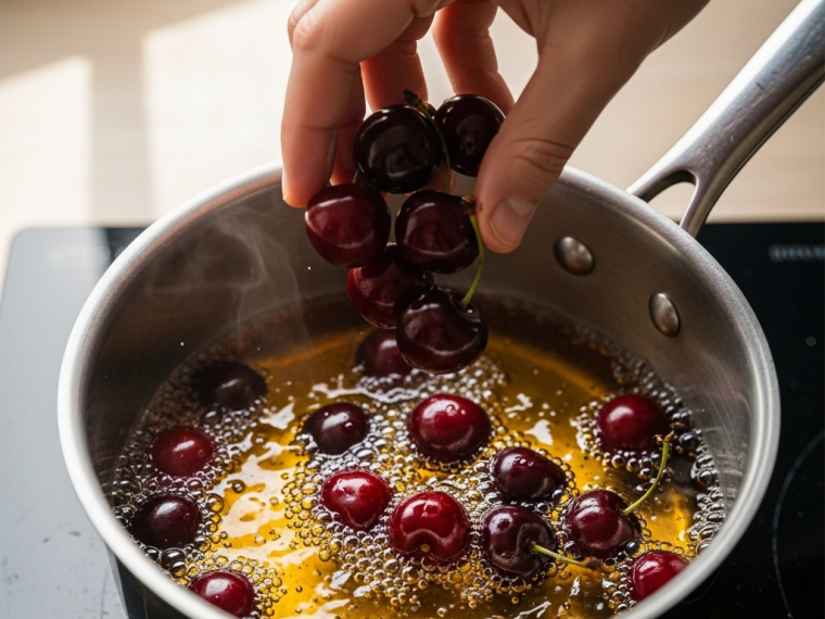 طرز تهیه کمپوت خانگی گیلاس: طع